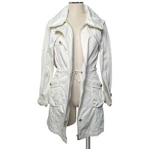 Fun Trendy CORCAROLI Cream Ruffled Jacket Coat S